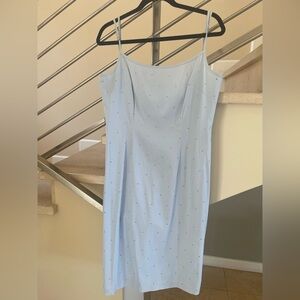 VINTAGE sexy MOSCHINO studded  Light Blue Dress